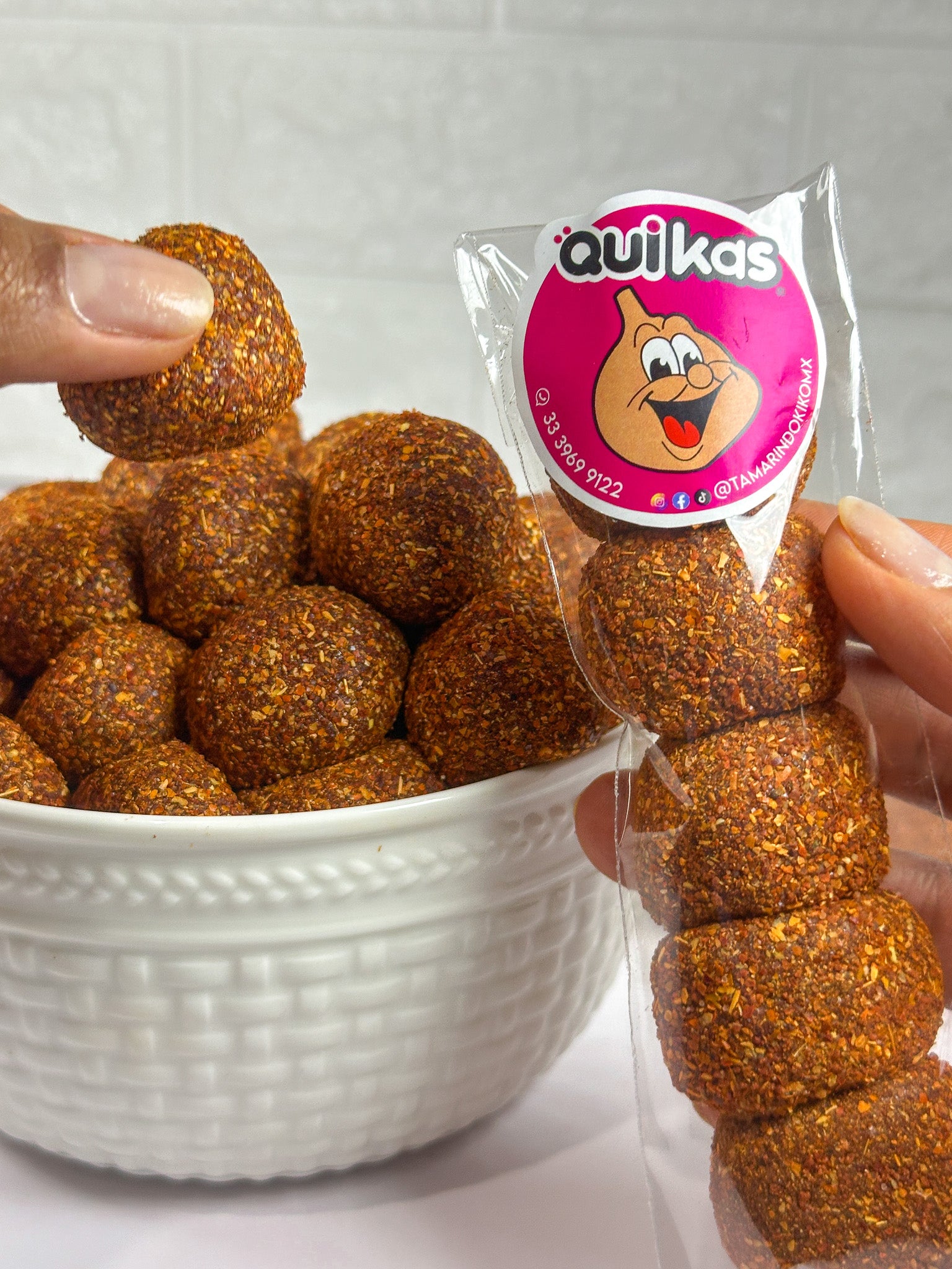 Quikas® - Bolitas picositas de Tamarindo Natural en bolsita